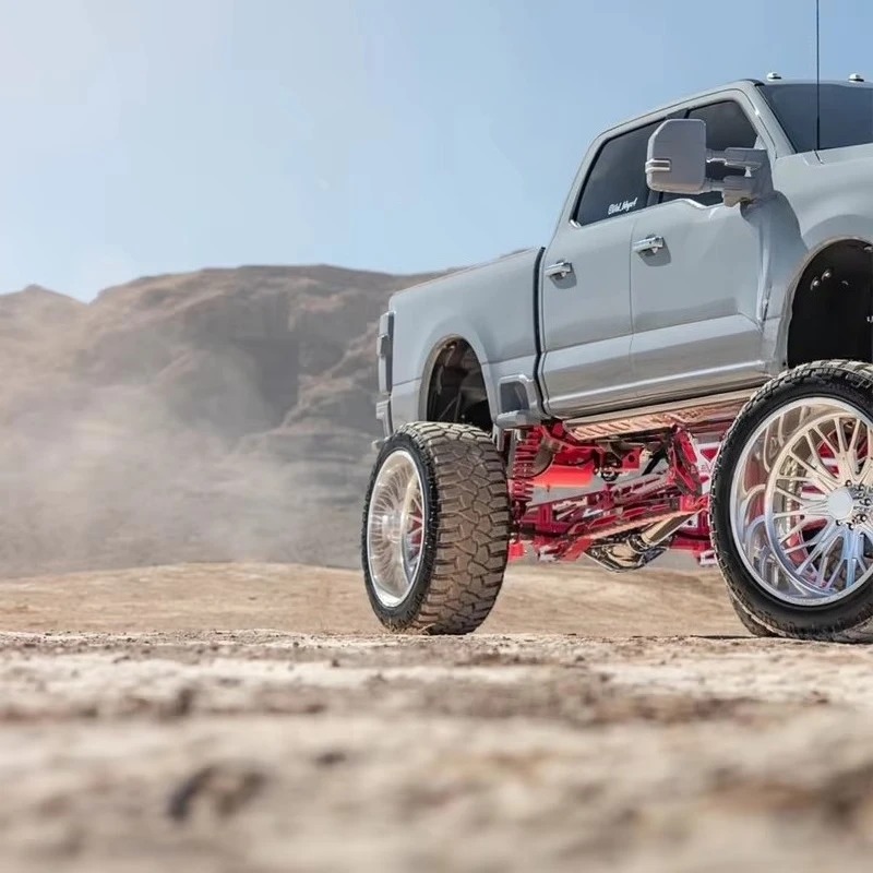 Customized Polished Floating Caps Aluminum Forged Truck Wheels for RAM  GMC Chevy 5x5.5 6x5.5 8x6.5 8x180 8x170 Wheel